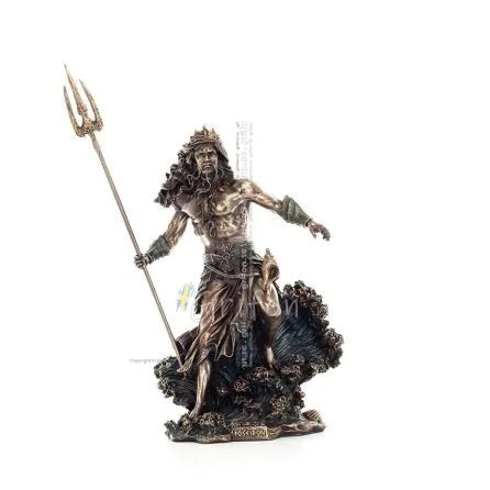 Poseidon: God of the Sea, Earthquakes, Earth, Storms and Words 50cm Veronese Bronze Electroplating Full Body Statue Veronese 1 -