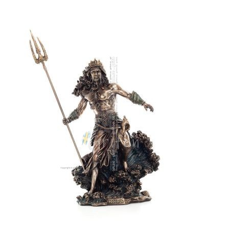 Ποσειδώνας: Ο Θεός της θάλασσας, σεισμών, γης, τρικυμίας και λόγων 50εκ Ολόσωμο άγαλμα με Ηλεκτρόλυση μπρούτζου Veronese Βερονέζ