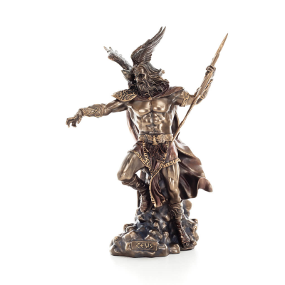 Zeus or Zeus: The God of Heaven, Lightning, Law, Thunder, 50cm with Veronese Bronze Electrolysis, Ancient Greece Veronese 1 - gr