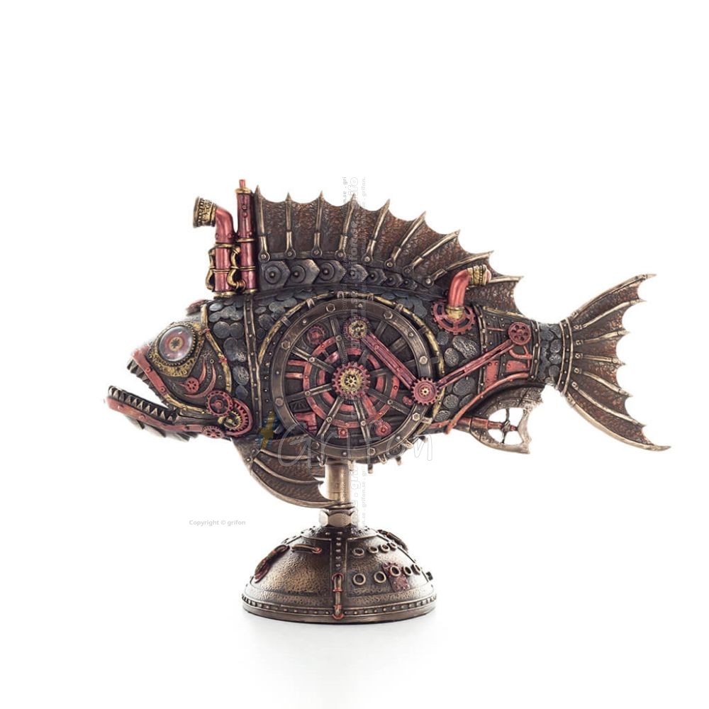 Steampunk Fish 31x24cm Veronese Bronze Electrolysis Full Body Statue Veronese 1 - grifon.se Steampunk Fish 31x24cm Veronese Bronze Electrolysis Full Body Statue Veronese 1 - grifon.se