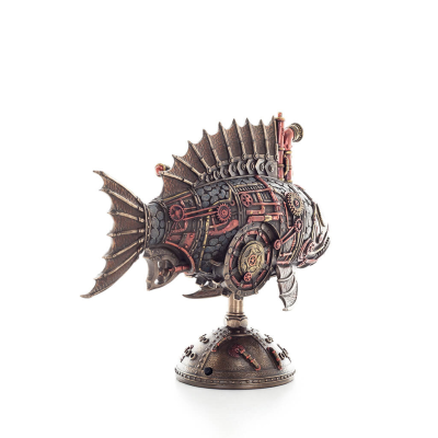 Steampunk Fish 31x24cm Veronese Brons Electrolysis Helkroppsstaty Veronese 3 - grifon.se 