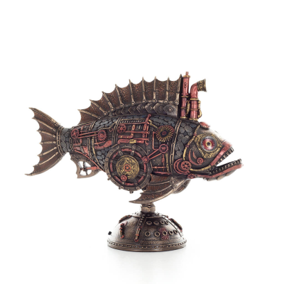 Steampunk Fish 31x24cm Veronese Brons Electrolysis Helkroppsstaty Veronese 4 - grifon.se 