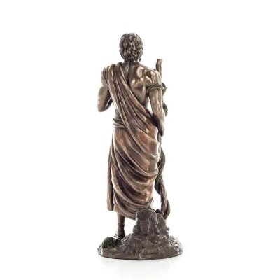 Asclepius: Medicinens gud, 29 cm Veronese Bronze Electrolysis Helkroppsstaty, antikens Grekland Veronese 4 - grifon.se 