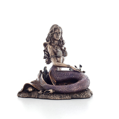 Mermaid: The Most Beautiful Demon, Seated on a Rock 15x11x14.5cm Veronese Bronze Electrolysis Full Body Statue Veronese 6 - grif