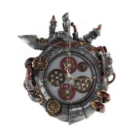 Väggklocka steampunk utblås 36x29cm Veronese brons elektrolys, Modernt dekorativt Veronese 1 - grifon.se 