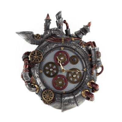 Wall clock steampunk exhausts 36x29cm Veronese bronze electrolysis, Modern Decorative Veronese 1 - grifon.se 