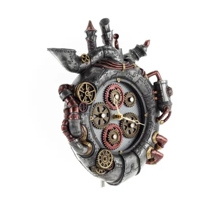 Väggklocka steampunk utblås 36x29cm Veronese brons elektrolys, Modernt dekorativt Veronese 6 - grifon.se 