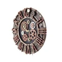 Steampunk Round Gear Clock 30x28,5cm Veronese Bronze Elektrolys, Modernt dekorativt Veronese 2 - grifon.se 