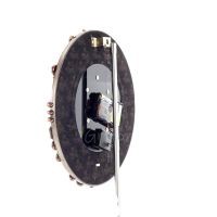 Ρολόι στρογγυλό γρανάζια steampunk 30x28,5εκ Ηλεκτρόλυση μπρούτζου Veronese, Μοντέρνο Διακοσμητικό Βερονέζ 4 - grifon.se 