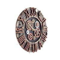 Steampunk Round Gear Clock 30x28,5cm Veronese Bronze Elektrolys, Modernt dekorativt Veronese 7 - grifon.se 