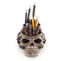 Skull pencil case 20x11.5cm Veronese Bronze Electrolysis statue, Modern Decorative Veronese 1 - grifon.se 