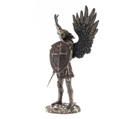 Archangel Michael: Godlike with Sword & Shield 27cm Veronese Bronze Electroplating Statue, Christian Veronese 2 - grifon.se 