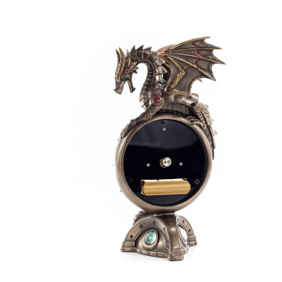 Dragon Table Clock 23x13cm Veronese Bronze Electrolysis, Modern Decorative Veronese 4 - grifon.se 