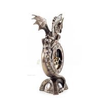 Dragon Table Clock 23x13cm Veronese Bronze Electrolysis, Modern Decorative Veronese 6 - grifon.se 