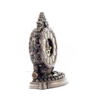 Ρολόι επιτραπέζιο γραφομηχανή steampunk 23,5χ18,5εκ Ηλεκτρόλυση μπρούτζου Veronese, Μοντέρνο Διακοσμητικό Βερονέζ 6 - grifon.se 