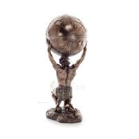 Atlas eller Atlas, Titan: The Leader of the Titanids 212 cm Veronese brons elektrolytisk staty i full längd, antikens Grekland V