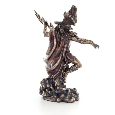Zeus or Zeus: God of Sky, Lightning, Law, Thunder, Order with Lightning Bolt 23cm Veronese Bronze Electroplating Statues Verones