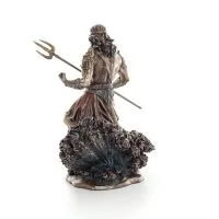 Poseidon: havets gud, jordbävningar, jorden, stormar och skäl 20 cm Veronese brons galvaniserad helkroppsstaty Veronese 3 - grif