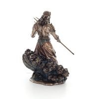 Poseidon: havets gud, jordbävningar, jorden, stormar och skäl 20 cm Veronese brons galvaniserad helkroppsstaty Veronese 4 - grif