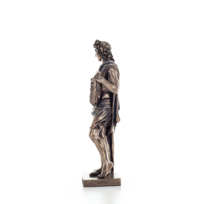Apollo or Apollon, the god of music, light, and protector of the arts, 25cm full-body statue with bronze electrolysis by Verones