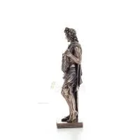 Apollo eller Apollon, gud för musik, ljus och beskyddare av konsterna, 25 cm helkroppsstaty med brons elektrolys av Veronese Ver