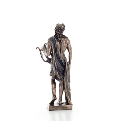 Apollo or Apollon, the god of music, light, and protector of the arts, 25cm full-body statue with bronze electrolysis by Verones