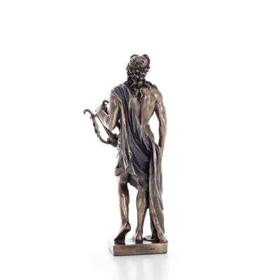 Apollo or Apollon, the god of music, light, and protector of the arts, 25cm full-body statue with bronze electrolysis by Verones