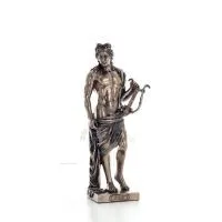 Apollo or Apollon, the god of music, light, and protector of the arts, 25cm full-body statue with bronze electrolysis by Verones