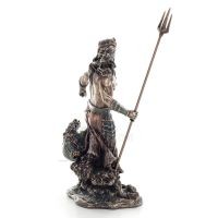 Poseidon: havets gud, jordbävningar, jorden, stormar och skäl 20 cm Veronese brons galvaniserad helkroppsstaty Veronese 4 - grif