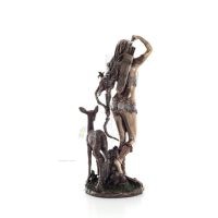 Artemis: The Goddess of the Hunt, the Moon, Patron of Little Children & Animals, Deer 25cm by Veronese Bronze Electrolysis Veron