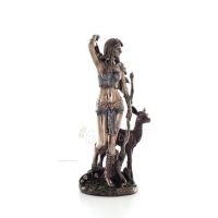 Artemis: The Goddess of the Hunt, the Moon, Patron of Little Children & Animals, Deer 25cm by Veronese Bronze Electrolysis Veron