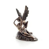 Cupid and the Psyche: Overcoming Obstacles to Love 19.6x18cm Full Body Electrolytic Bronze Veronese Statue, Ancient Greece Veron