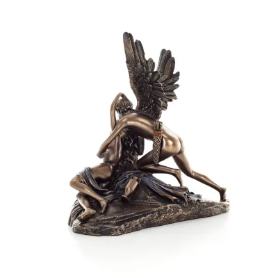 Amor och psyket: övervinner hinder för kärlek 19,6x18 cm helkroppselektrolytisk brons Veronese staty, antikens Grekland Veronese