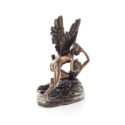 Cupid and the Psyche: Overcoming Obstacles to Love 19.6x18cm Full Body Electrolytic Bronze Veronese Statue, Ancient Greece Veron