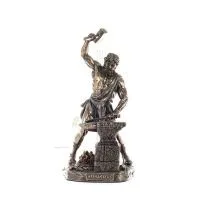 Hephaestus: God of Fire, Metallurgy, Heaven and Earth 22cm Veronese Brons Galvanisera helkroppsstaty, antikens Grekland Veronese