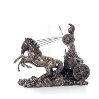 Αθηνά ή Αθάνα ή Αθήνη: Η θεά της σοφίας σε άρμα 22εκ σε άρμα με δόρυ και ασπίδα, Ολόσωμο άγαλμα με Ηλεκτρόλυση μπρούτζου Verones