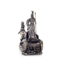 Αθηνά ή Αθάνα ή Αθήνη: Η θεά της σοφίας σε άρμα 22εκ σε άρμα με δόρυ και ασπίδα, Ολόσωμο άγαλμα με Ηλεκτρόλυση μπρούτζου Verones