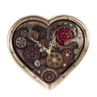 Steampunk Heart Gears Väggklocka 40x36,5 cm Veronese Bronze Elektrolys, Modernt Dekorativt Veronese 1 - grifon.se 
