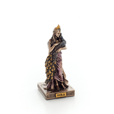 Hera: wife of Zeus, daughter of Cronus and Rhea. Goddess of Marriage 8.5cm Veronese Bronze Electrolysis Full Body Statue Verones
