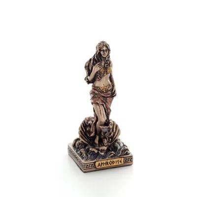 Aphrodite: The Goddess of Love and Beauty 8.7cm Veronese Bronze Electrolytic Full Body Statue, Ancient Greece Veronese 5 - grifo