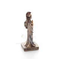 Athena eller Athene: Vishetens gudinna 9 cm med spjut, sköld, hjälm och uggla med Veronese brons elektrolys, miniatyr Veronese 4