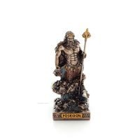 Neptunus: havets gud, jordbÃ¤vningar, jorden, stormar och ord 9 cm Veronese brons galvaniserad helkroppsstaty Veronese 1 - grifon