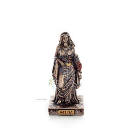 Hearth: The Goddess of the Hearth, Domestic Life and Family, 8.5cm Veronese Electrolytic Bronze Full Body Statue Veronese 1 - gr