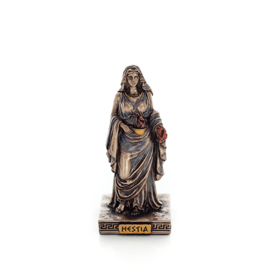Hearth: The Goddess of the Hearth, Domestic Life and Family, 8.5cm Veronese Electrolytic Bronze Full Body Statue Veronese 1 - gr