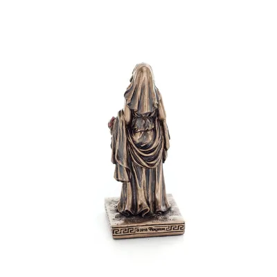 Hearth: The Goddess of the Hearth, Domestic Life and Family, 8.5cm Veronese Electrolytic Bronze Full Body Statue Veronese 3 - gr