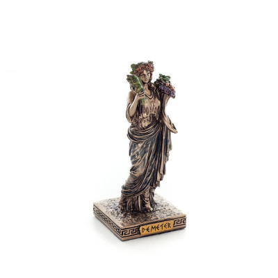 Demeter: The Goddess of Agriculture, Harvest, Fertility 9cm Veronese Bronze Electrolysis Helkroppsstaty, antikens Grekland Veron