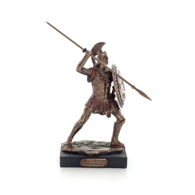 Spartan Warrior 12,5 cm Veronese brons galvaniserad helkroppsstaty, antikens Grekland Veronese 1 - grifon.se 