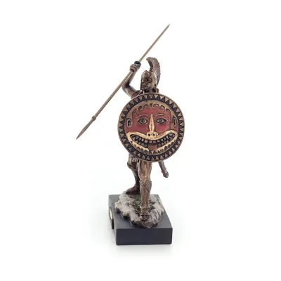 Spartan Warrior 12,5 cm Veronese brons galvaniserad helkroppsstaty, antikens Grekland Veronese 2 - grifon.se 