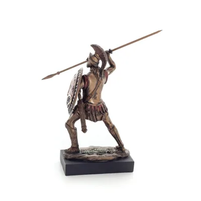 Spartan Warrior 12,5 cm Veronese brons galvaniserad helkroppsstaty, antikens Grekland Veronese 3 - grifon.se 
