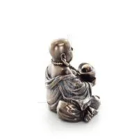Buddha or Budha: The Awakened & Enlightened, Holding Ball 6cm Veronese Bronze Electrolysis, Healing, Religious Veronese 4 - grif